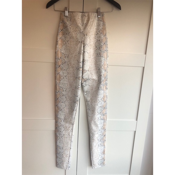 PLT white snakeskin faux leather leggings - Picture 2 of 2